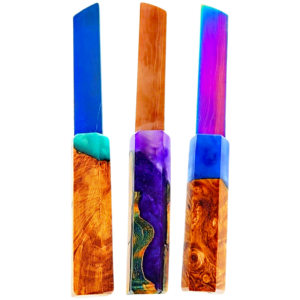 4.5" Epoxy & Wood Sword Dab Tool